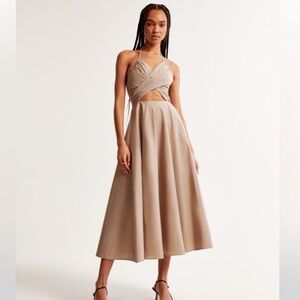 A&F Crossover Bodice Midi Dress XXST